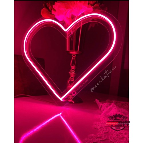 Sevgi Kalp Dekoratif Neon Led Tablo, Neon Duvar Tabela